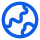 Icon depicting global reach